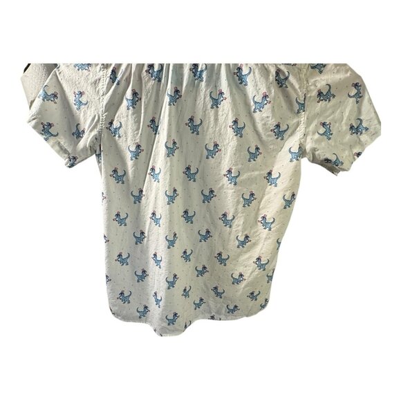 Tipsy Elves Shirt Mens XL Dinosaur Patriotic Button Up Short Sleeve Fun Novelty - Picture 4 of 8